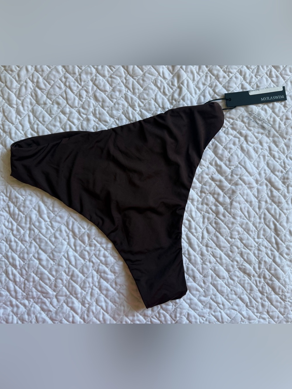 NWT: Chocolate Brown Bikini Bottom - Extra Cheeky